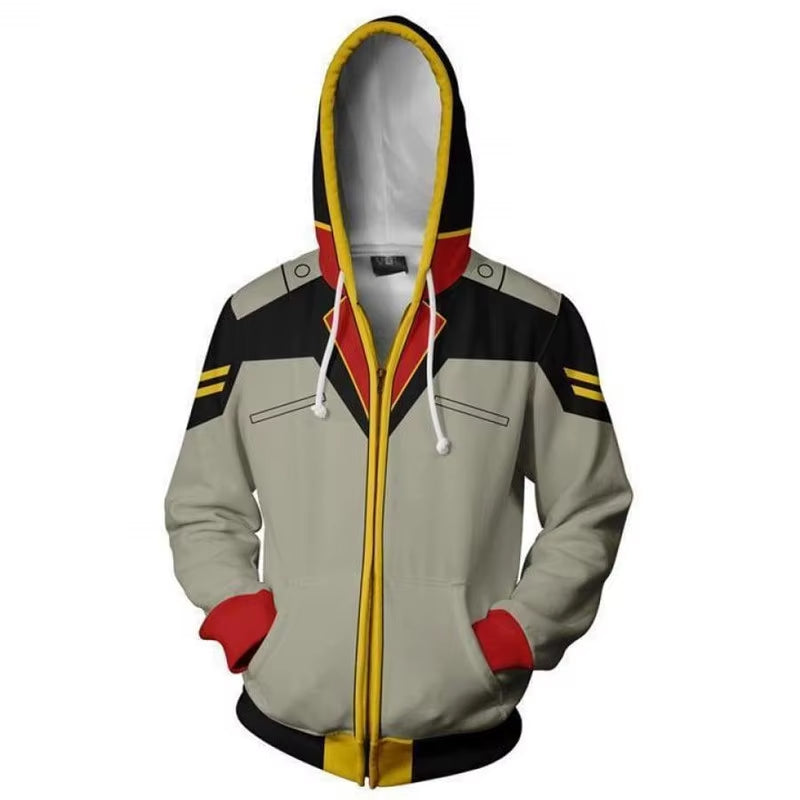 Gundam Cosplay Costume Anime Hoodie Char Aznable Costume Sweatshirt Jacket Coats Men and Women