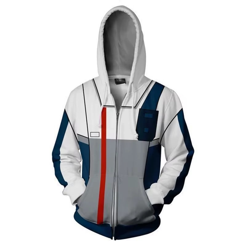 Gundam Cosplay Costume Anime Hoodie Char Aznable Costume Sweatshirt Jacket Coats Men and Women