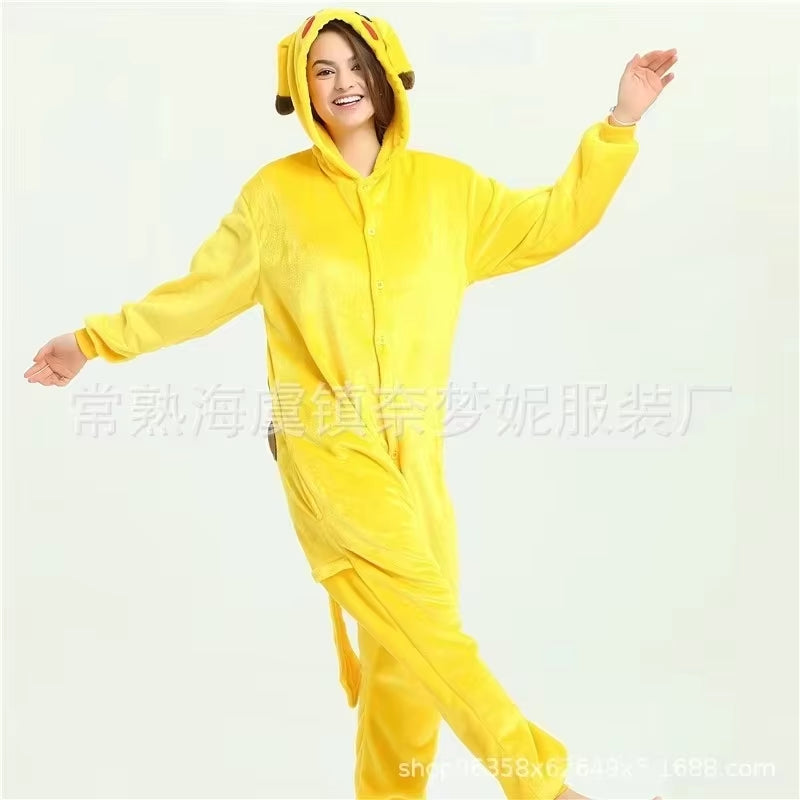 New Pokemon Gengar Snorlax Costume Adult for Adolescent Clothing Pika Halloween Cosplay Adult Full Body Pijama Christmas Anime