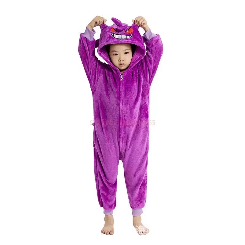 New Pokemon Gengar Snorlax Costume Adult for Adolescent Clothing Pika Halloween Cosplay Adult Full Body Pijama Christmas Anime