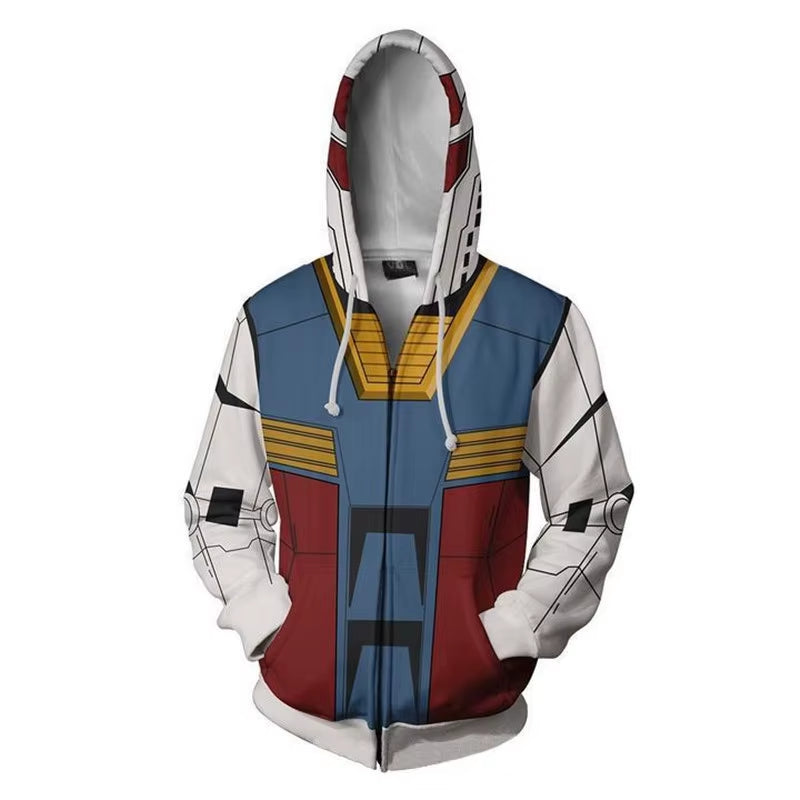 Gundam Cosplay Costume Anime Hoodie Char Aznable Costume Sweatshirt Jacket Coats Men and Women