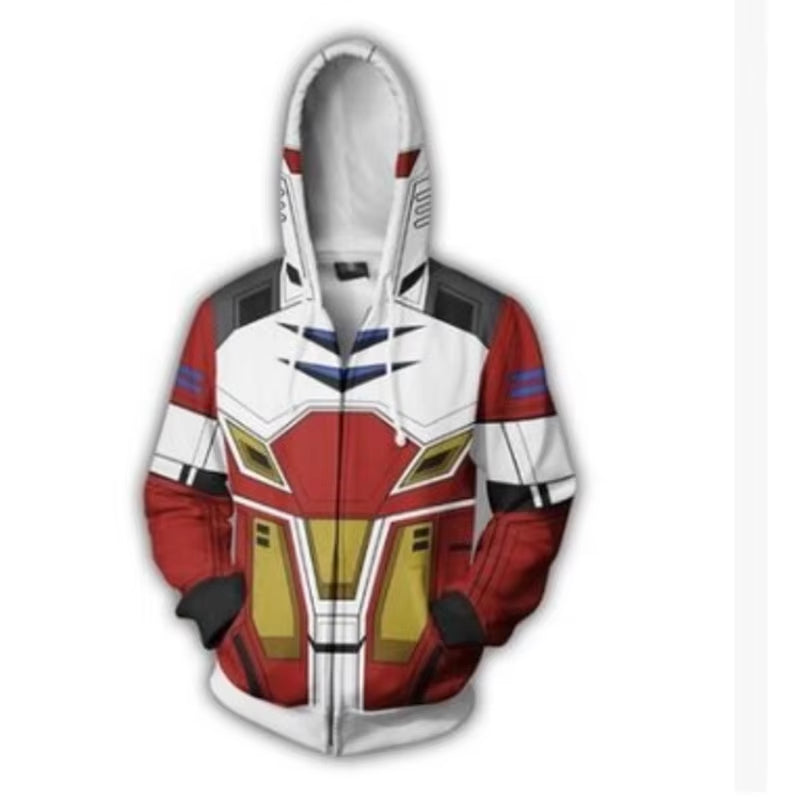 Gundam Cosplay Costume Anime Hoodie Char Aznable Costume Sweatshirt Jacket Coats Men and Women