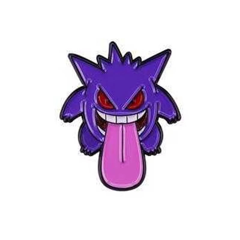 Gengar Enamel Brooch Anime Pocket Monster Pins Clothing Backpack Lapel Badges Fashion Jewelry Accessories Gifts