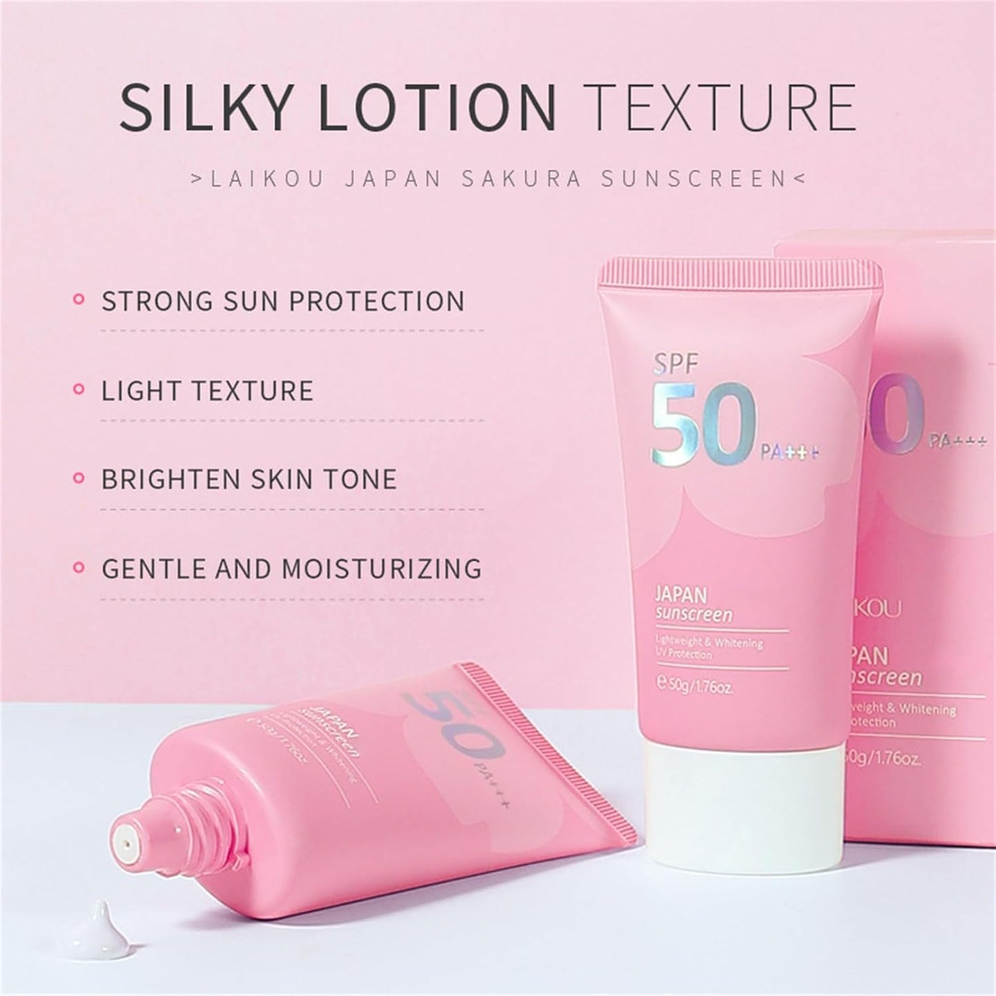Japan Sunscreen SPF 50 Bloqueador Solar Japones Sunscreen for Face Japanese Sunscreen SPF PA+++ Rosada Sunscreen Essence Cream 50G Moisturizing Cosmetics Skin Care Products (3)