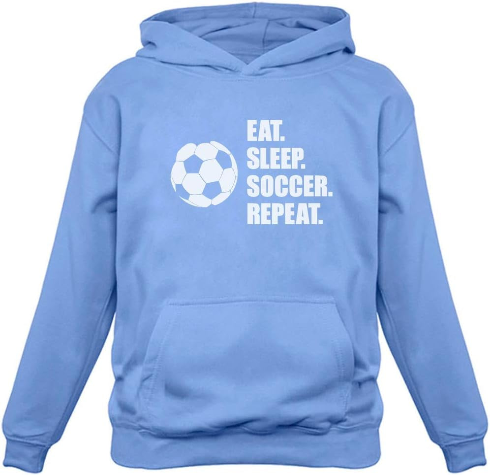 Soccer Gifts Eat Sleep Repeat Hoodies for Women Teen Girls Fans Players Hoodie