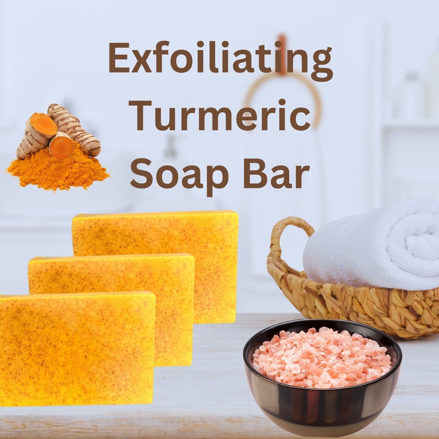 Exfoliating Turmeric Glow Bar Dark Spots , Skin Glow, Brighter Skin, Scars,