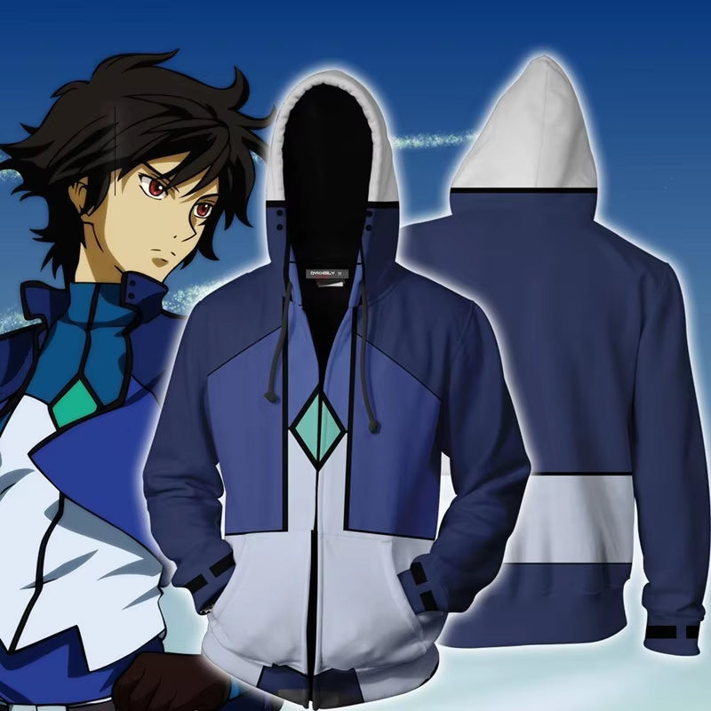 Gundam Cosplay Costume Anime Hoodie Char Aznable Costume Sweatshirt Jacket Coats Men and Women