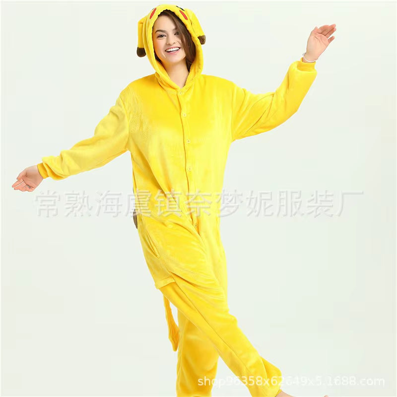 New Pokemon Gengar Snorlax Costume Adult for Adolescent Clothing Pika Halloween Cosplay Adult Full Body Pijama Christmas Anime