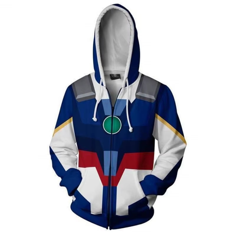 Gundam Cosplay Costume Anime Hoodie Char Aznable Costume Sweatshirt Jacket Coats Men and Women