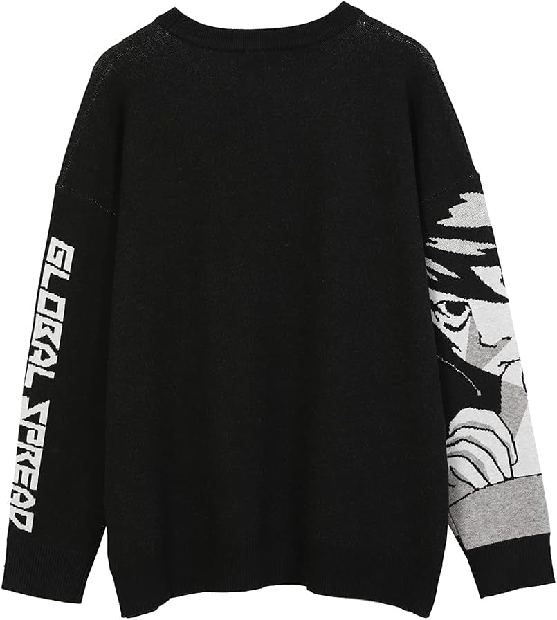 Anime Girl Figure Sweater Graphic Long Sleeve Oversize Knitwear Sweatshirt Unisex 3D