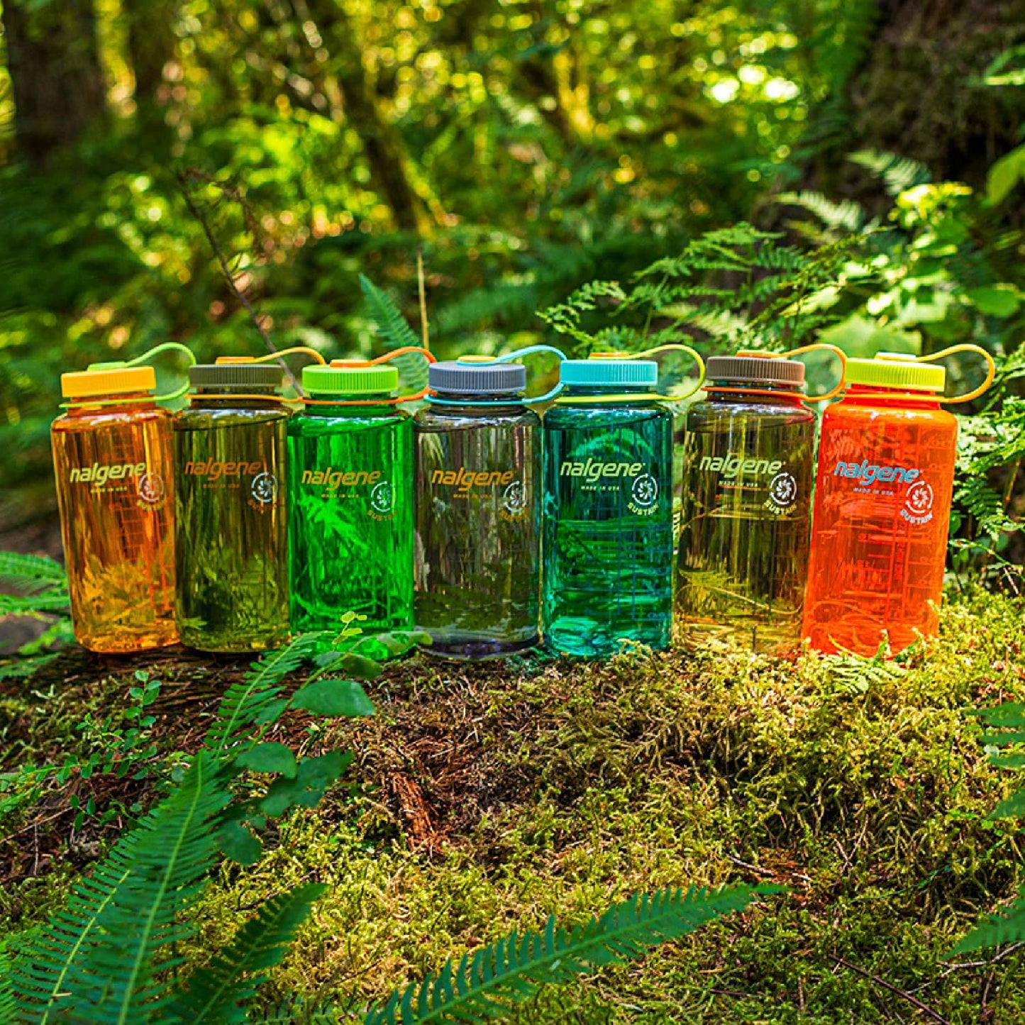 Wide Mouth Water Bottle, Spring Green, Tritan Material, Loop Top