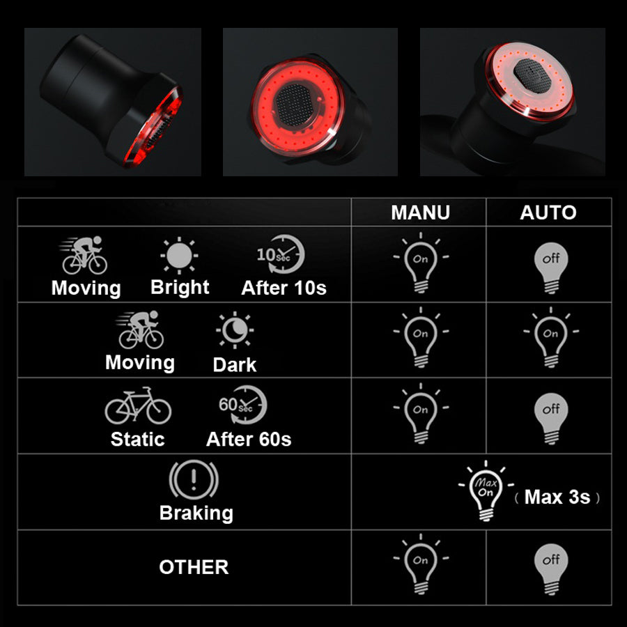 Bicycle night riding tail light